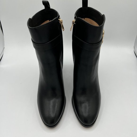 COACH Olivia Leather Black Ankle Booties - Picture 4 of 15